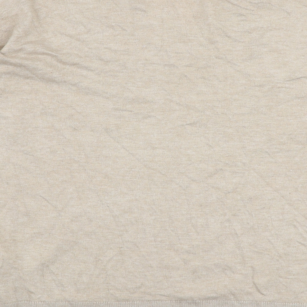 B Young Womens Beige Round Neck Viscose Pullover Jumper Size L