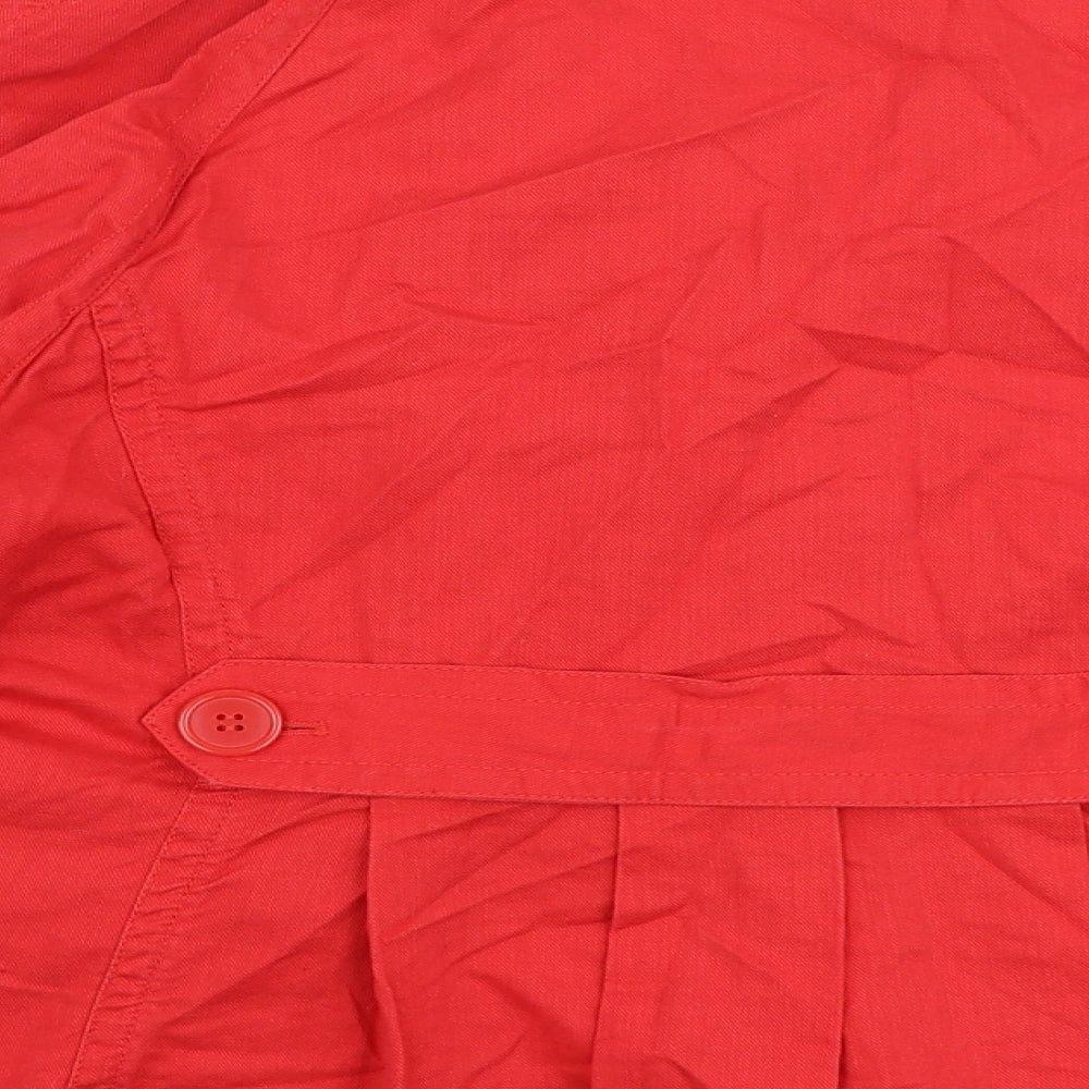 Marks and Spencer Womens Red Jacket Size 16 Button