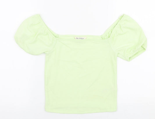 Womens UK Size 6 Miss Selfridge Green Cropped Blouse
