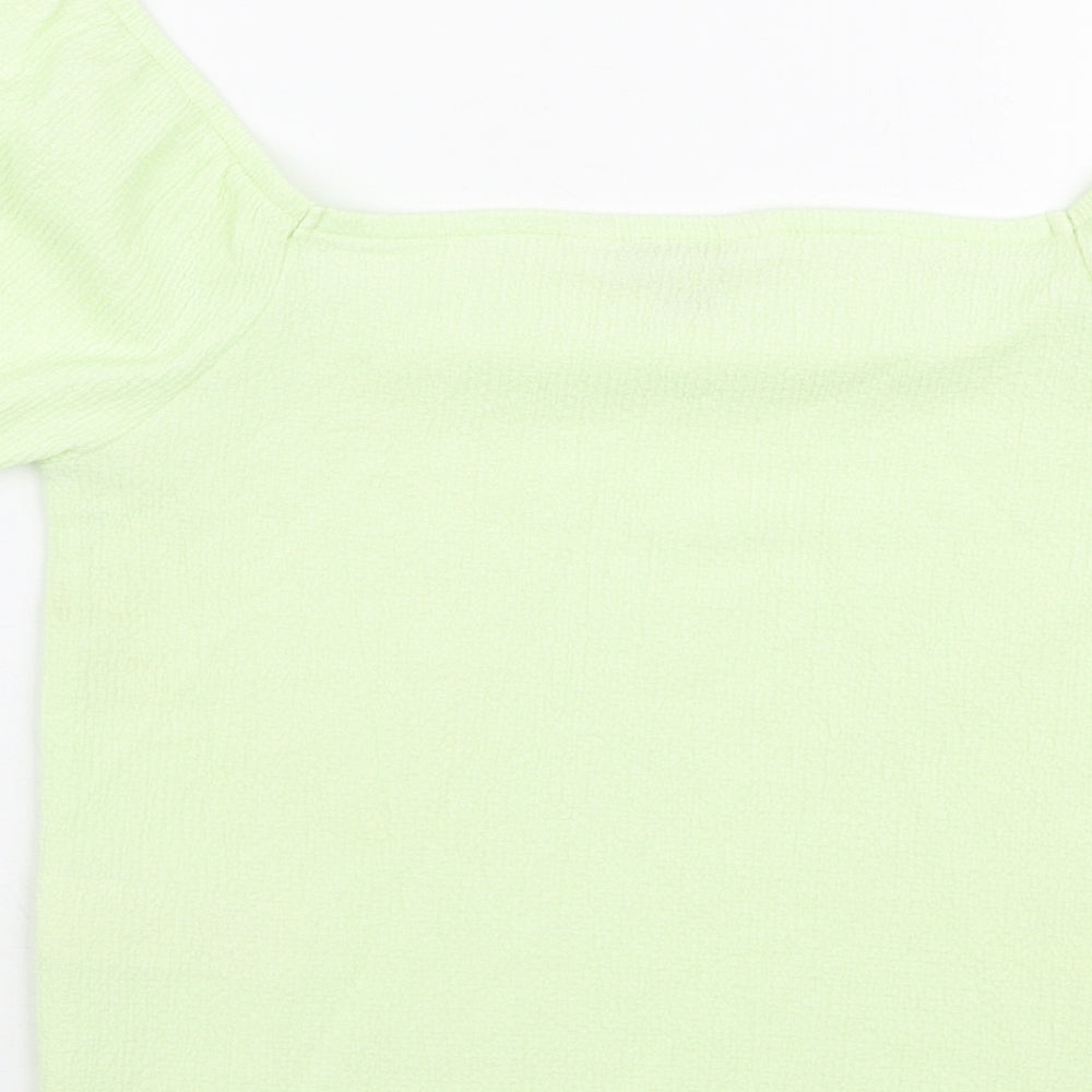 Womens UK Size 6 Miss Selfridge Green Cropped Blouse