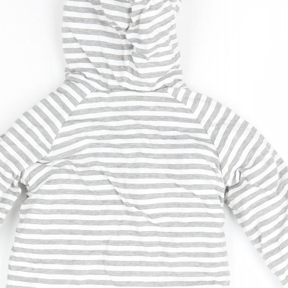 Nutmeg Baby Grey Striped Jacket Coat Size 9-12 Months Zip
