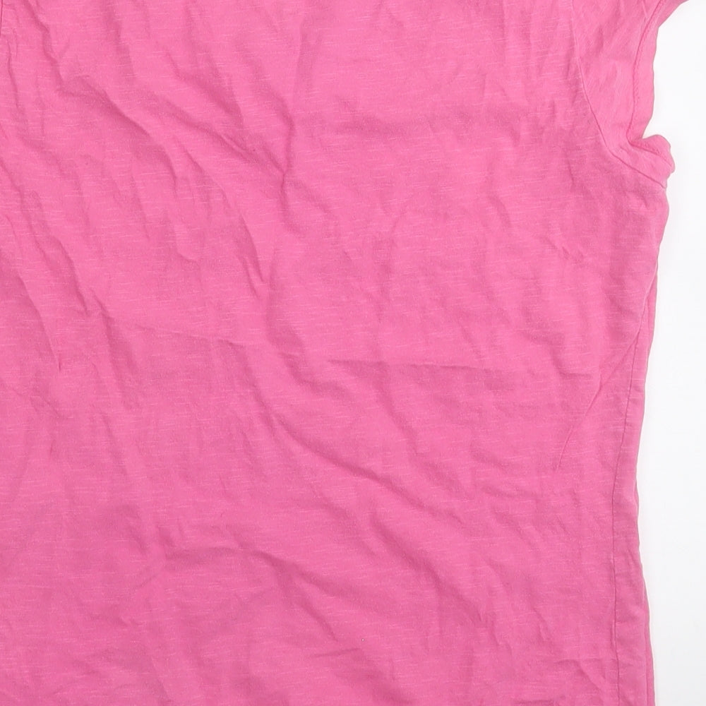 F&F Womens Pink Cotton Basic Tank Size 12 Round Neck