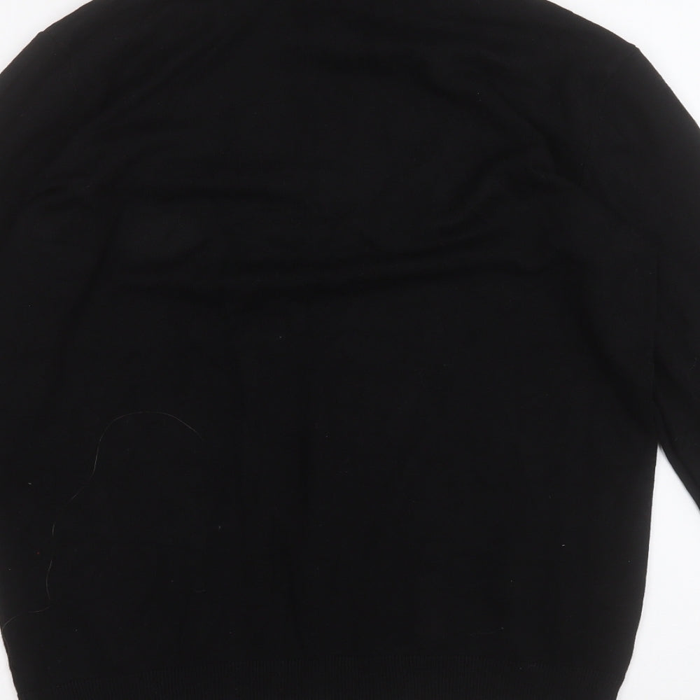 Avenue Womens Black Roll Neck Viscose Pullover Jumper Size 8