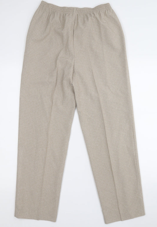 Womens UK Size 10 Marks and Spencer Regular Fit Dress Pants Brown Trousers