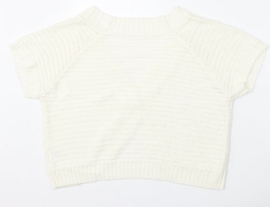 Womens UK Size L BM Ivory Cardigan Jumper