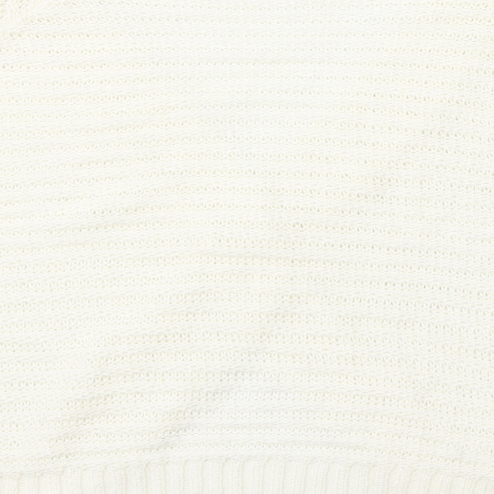 Womens UK Size L BM Ivory Cardigan Jumper