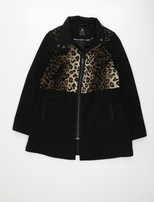 Womens UK Size 8 Atmosphere Black Overcoat