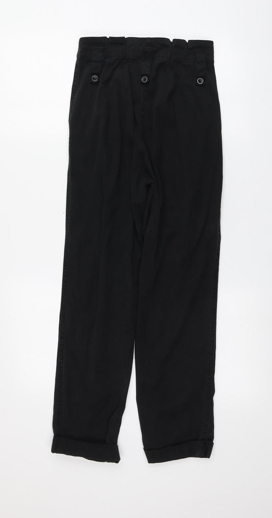 Topshop Womens Black Lyocell Trousers Size 34 L24 in Regular