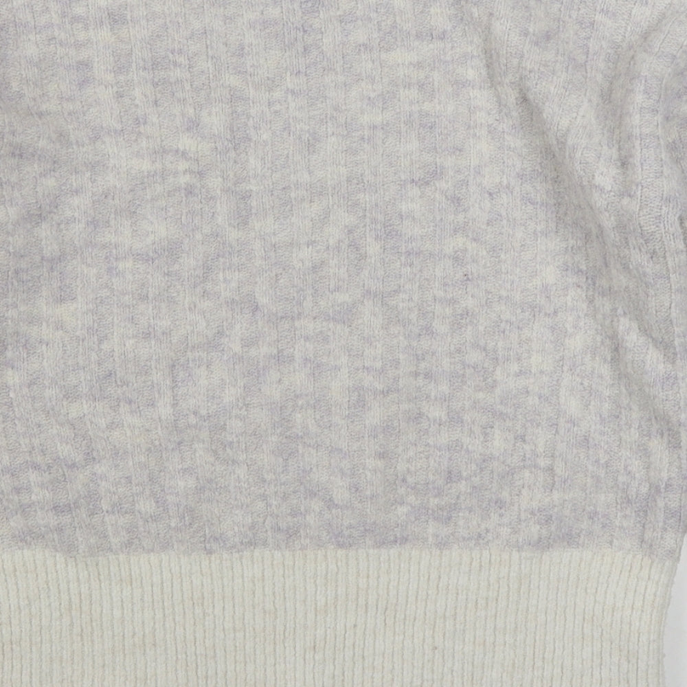 Primark Womens Purple Round Neck Acrylic Pullover Jumper Size M