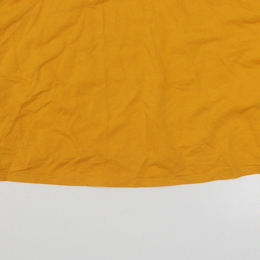 H&M Womens Yellow  Cotton Pullover Sweatshirt Size M  Pullover