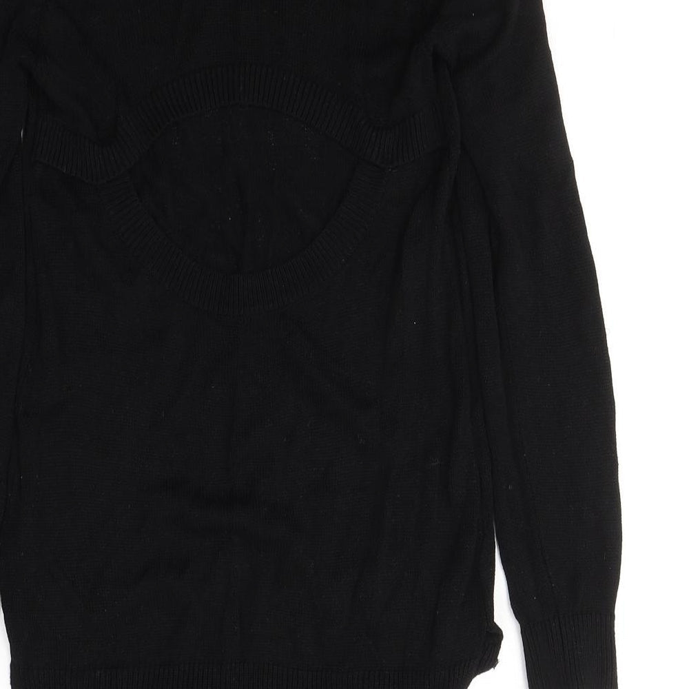 Womens UK Size 6 H&M Black Tunic Jumper