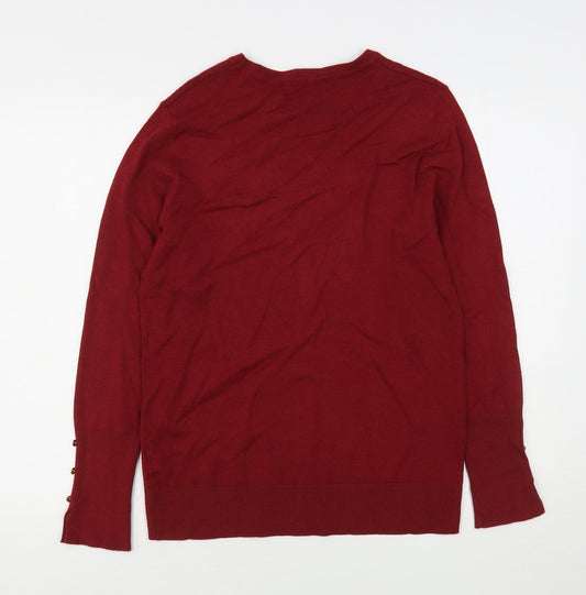 Womens UK Size M Dunnes Stores Red Pullover Jumper