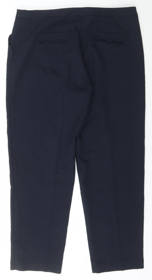Womens UK Size 12 Atmosphere Regular Fit Carrot Blue Trousers