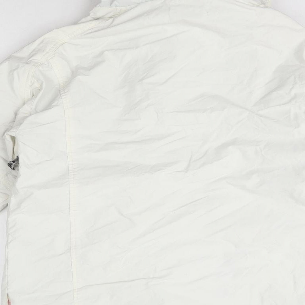 Per Una Womens White Rain Coat Coat Size S Zip