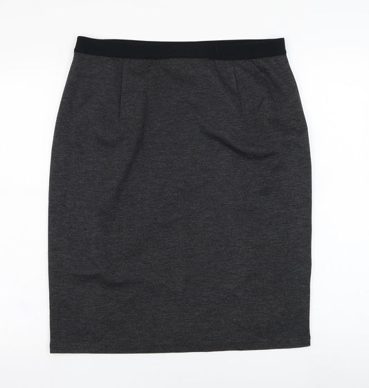 Gerry Weber Womens Grey Viscose Skater Skirt Size 34 in Regular