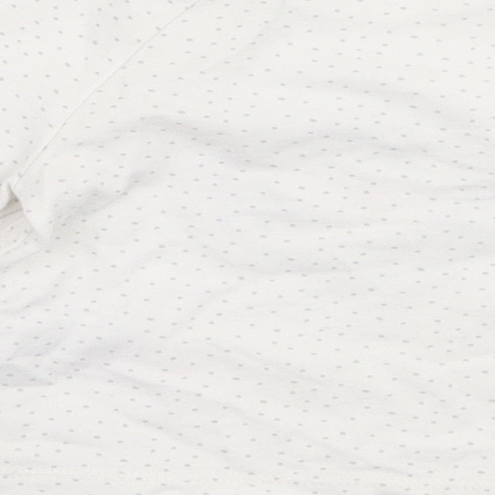 NEXT Girls White Polka Dot Cotton Jersey T-Shirt Size Newborn Round Neck Snap - Cat