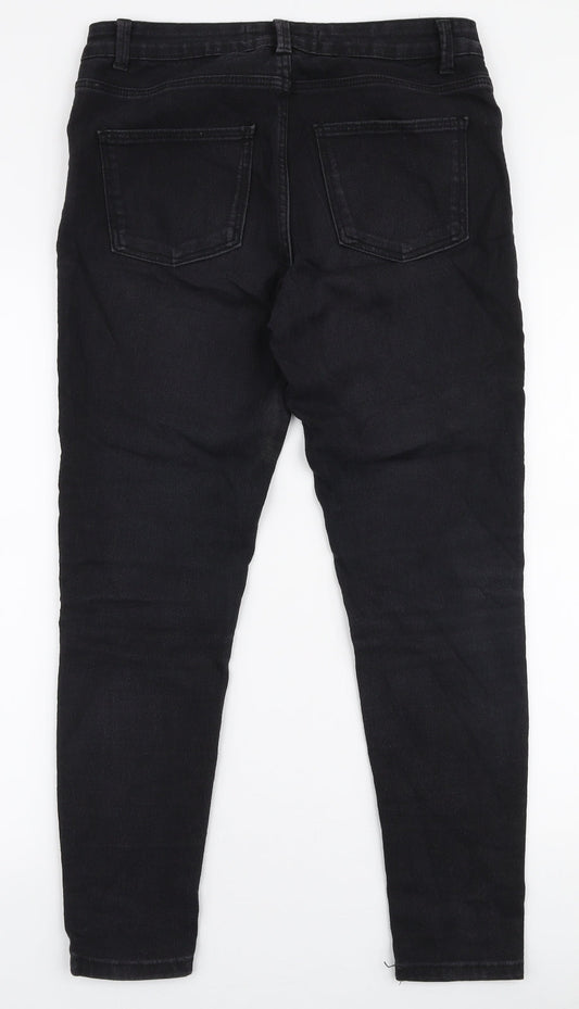 Denim Co Womens Black Cotton Skinny Jeans Size 12 L27 in Slim Zip