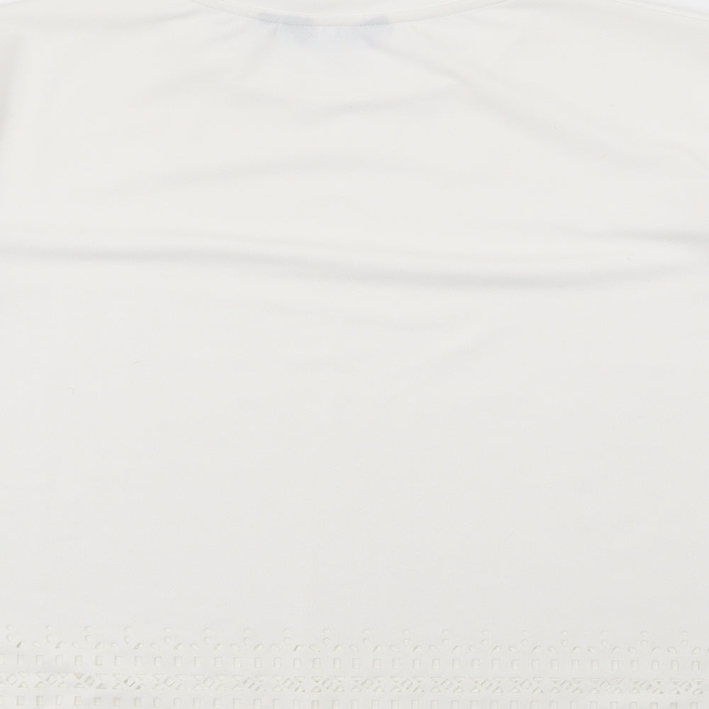 Womens UK Size 8 New Look White Basic T-Shirt