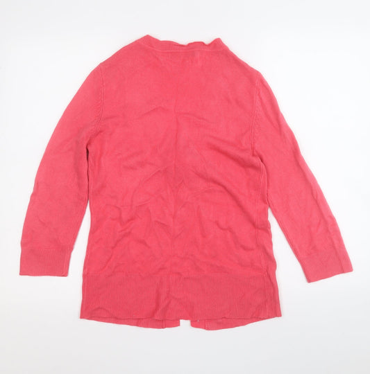 George Womens Pink V-Neck Acrylic Cardigan Jumper Size 12