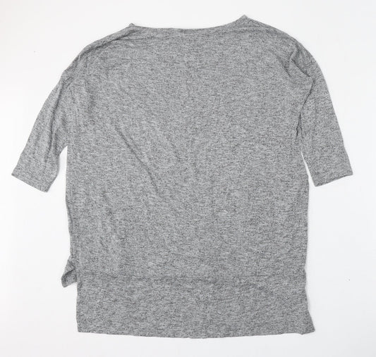 River Island Womens Grey Round Neck Viscose Pullover Jumper Size 10