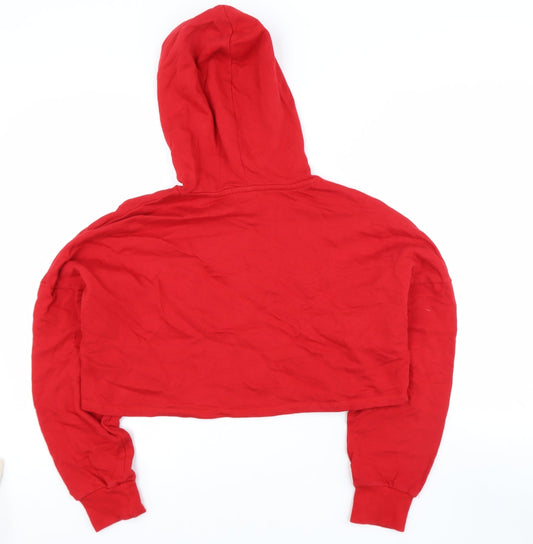 H&M Womens Red Cotton Pullover Sweatshirt Size S - Heart