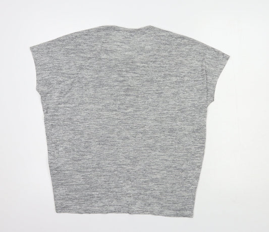 Womens UK Size S New Look Grey Basic Blouse