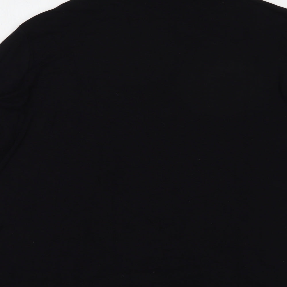 Crosby Womens Black Modal Basic Blouse Size XL High Neck