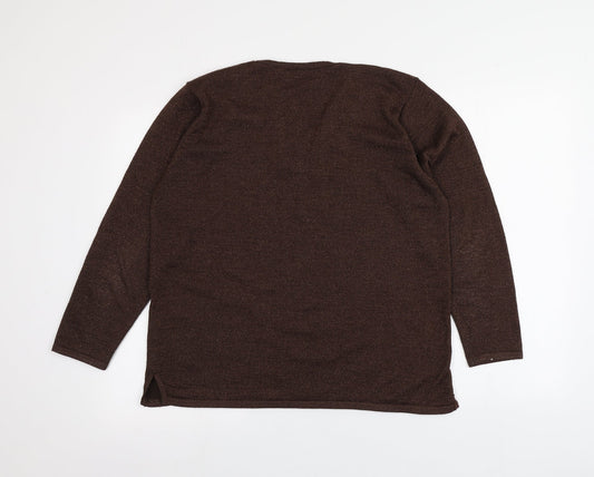 Womens UK Size M Reflect Brown Pullover Jumper