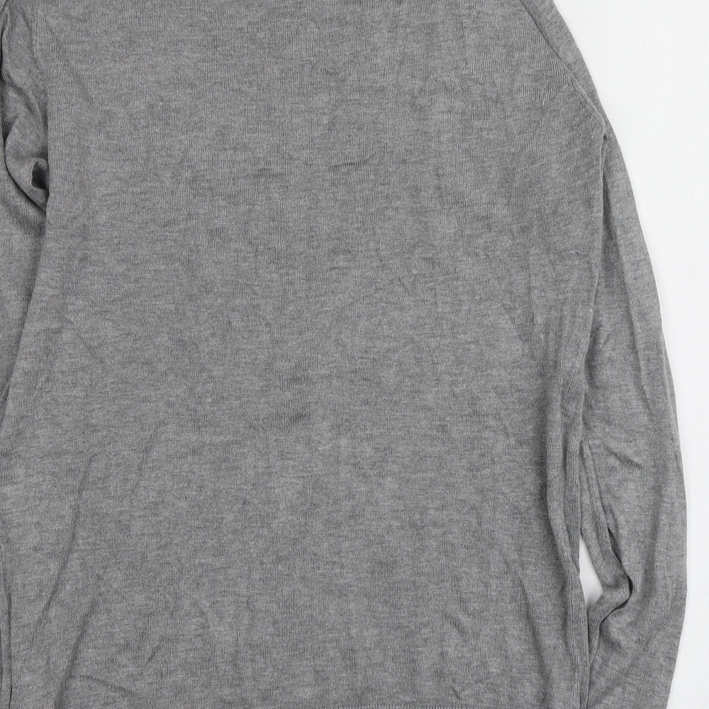 b.young Womens Grey Roll Neck Viscose Pullover Jumper Size L