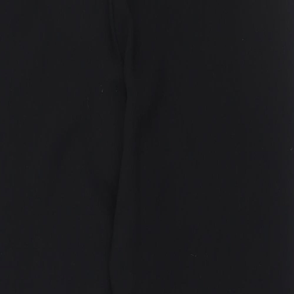 Womens UK Size 42 Preworn Regular Fit Jogger Black Trousers