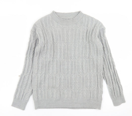 Womens UK Size S SheIn Grey Pullover Jumper
