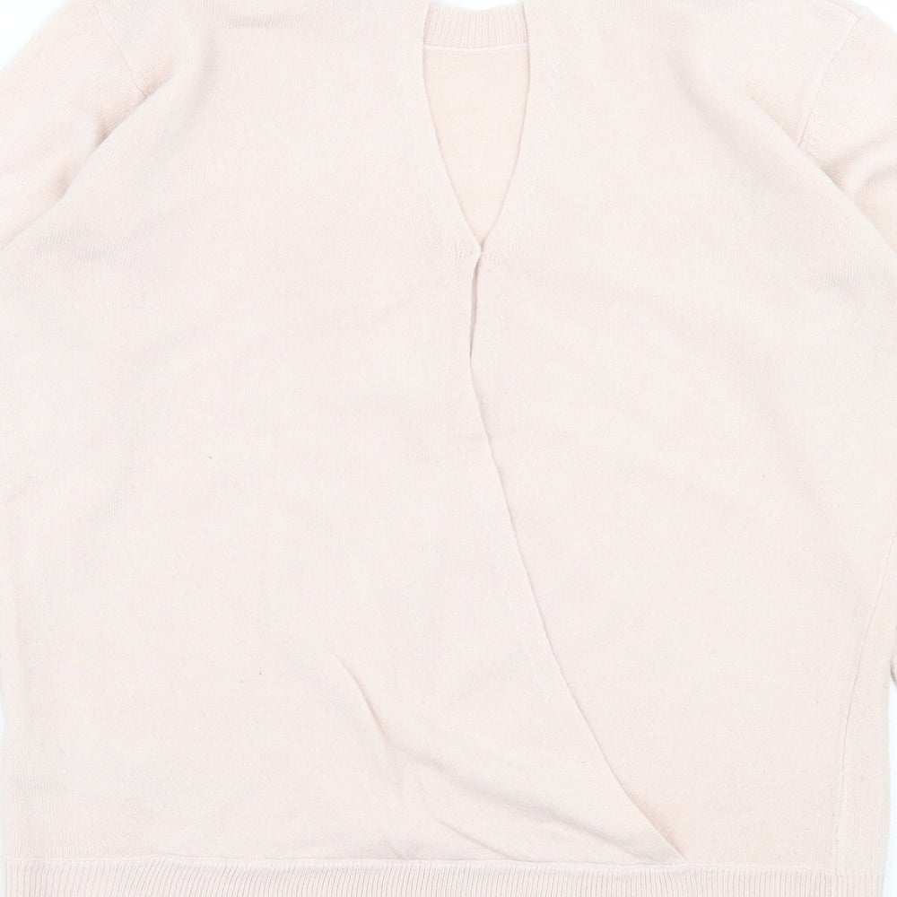 Dorothy Perkins Womens Pink Crew Neck Acrylic Pullover Jumper Size 10
