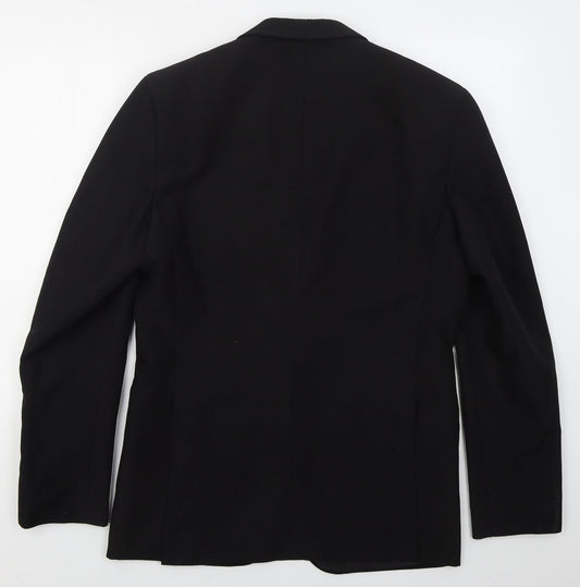 Mens UK Size 38 Charlton Gray Regular Black Suit Jacket