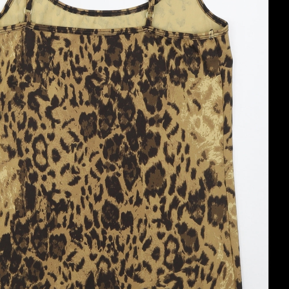 Womens UK Size 16 NEXT Brown Basic Tank