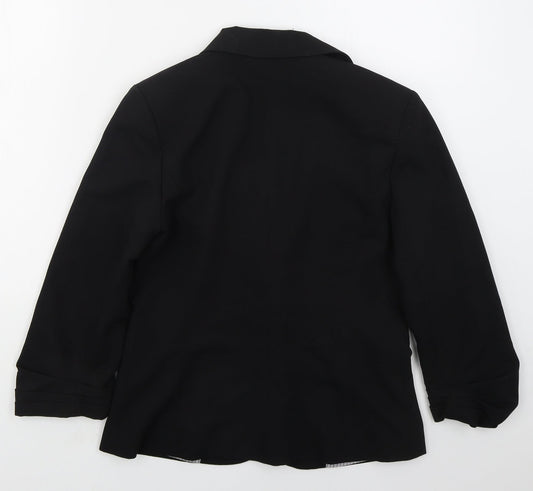 Atmosphere Womens Black Polyester Jacket Suit Jacket Size 10