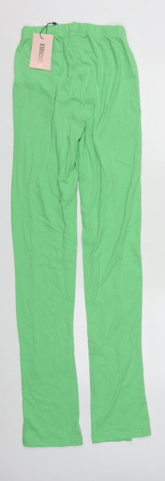 Womens UK Size 8 Missguided Regular Fit Jegging Green Trousers