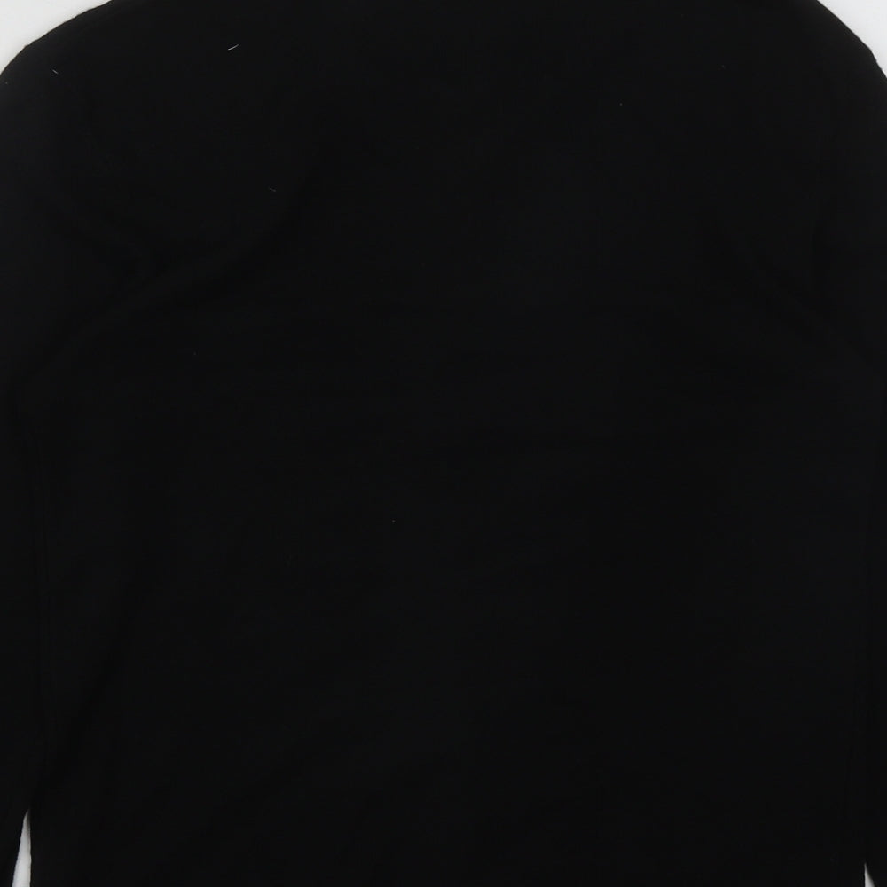 Oakland Mills Womens Black Round Neck Viscose Cardigan Jumper Size S