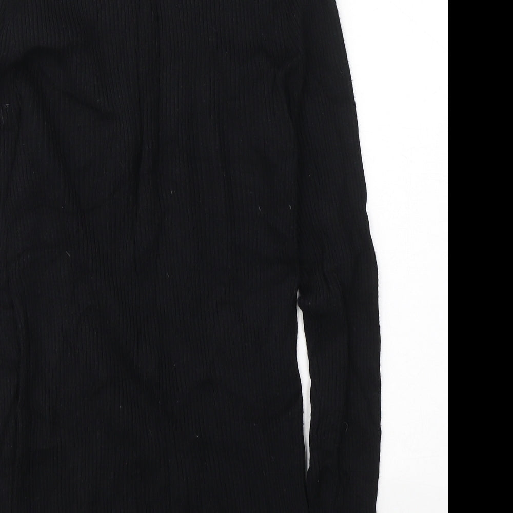 Womens UK Size 10 Atmosphere Black Jersey T-Shirt