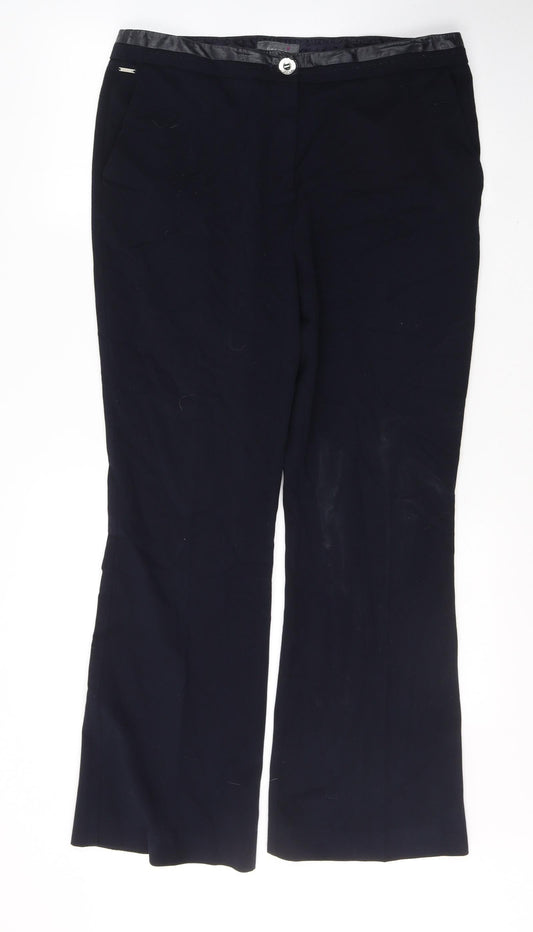 Womens UK Size 14 Per Una Regular Fit Blue Trousers
