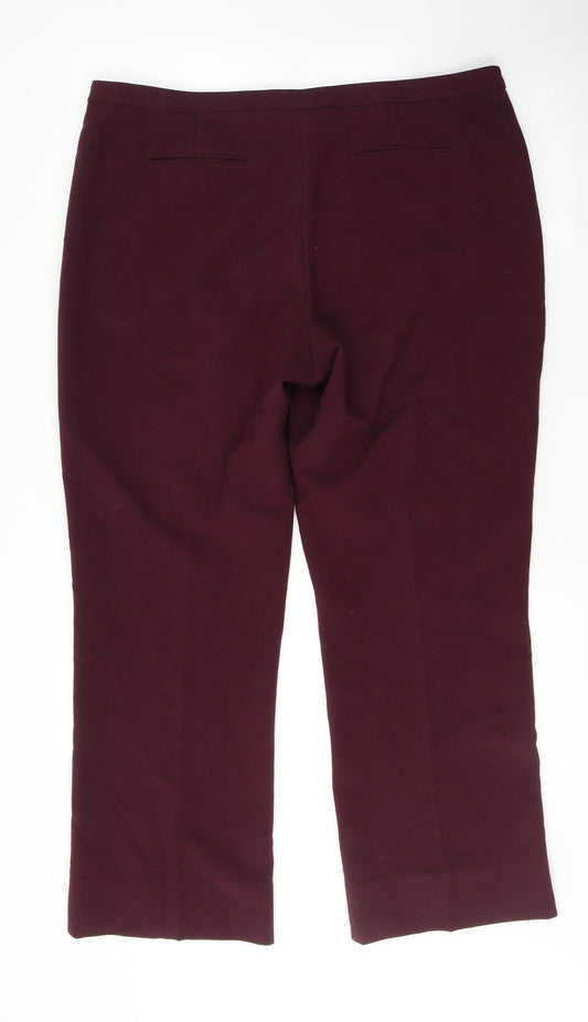 Womens UK Size 36 in W Regular Fit Red Trousers