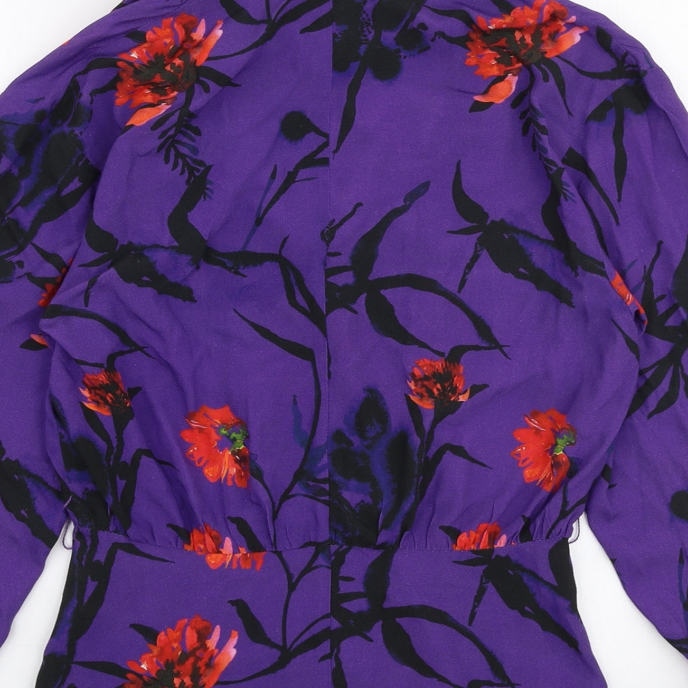 Womens UK Size 6 H&M Purple Basic Blouse