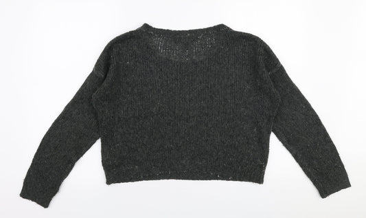 Womens UK Size 10 H&M Green Pullover Jumper