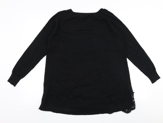Womens UK Size M Preworn Black Pullover Jumper