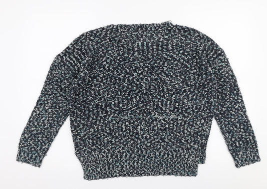 TU Womens Multicoloured Round Neck Nylon Pullover Jumper Size 14