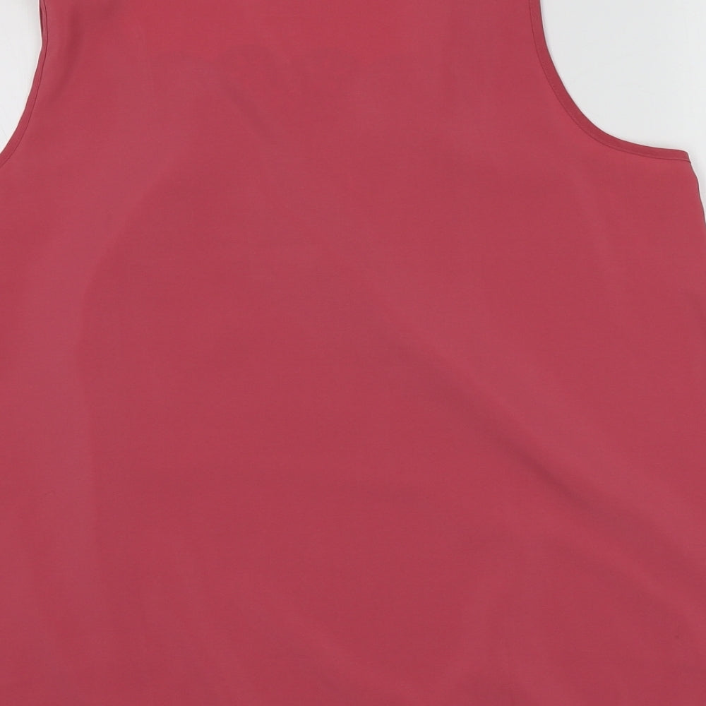 Classics Womens Pink Polyester Basic T-Shirt Size 20 Round Neck