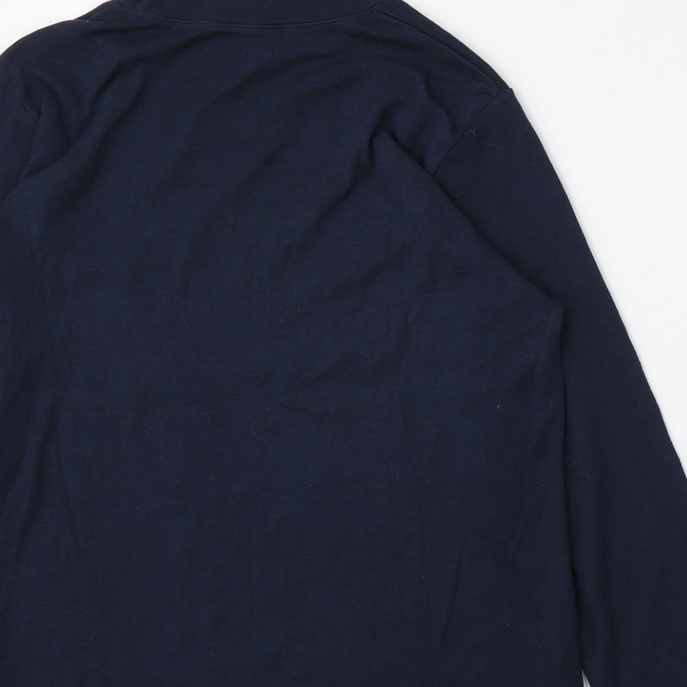 BEING CASUAL Womens Blue Cotton Pullover Sweatshirt Size 12