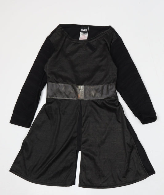 Star Wars Boys Black Solid Polyester One Piece Size 5-6 Years - Star Wars Darth Vader