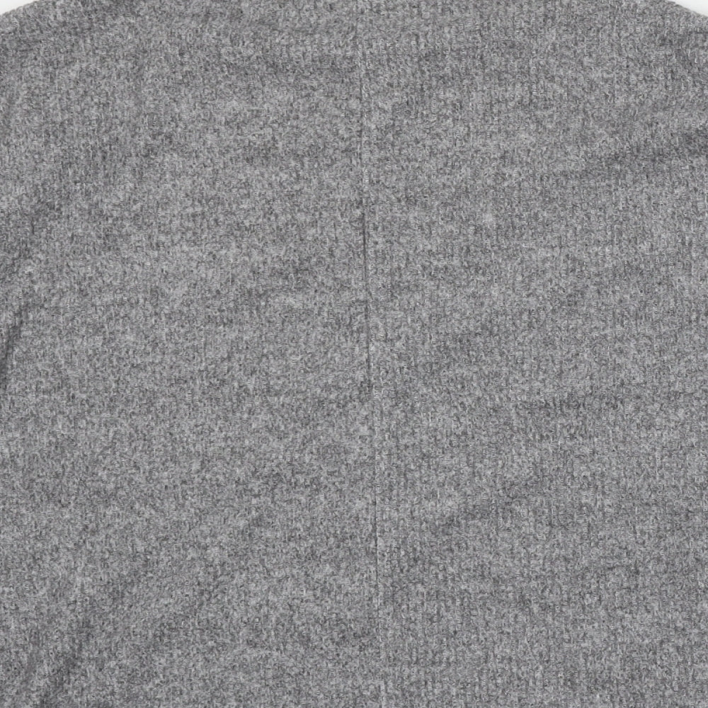 Primark Womens Grey Mock Neck Polyester Pullover Jumper Size 12