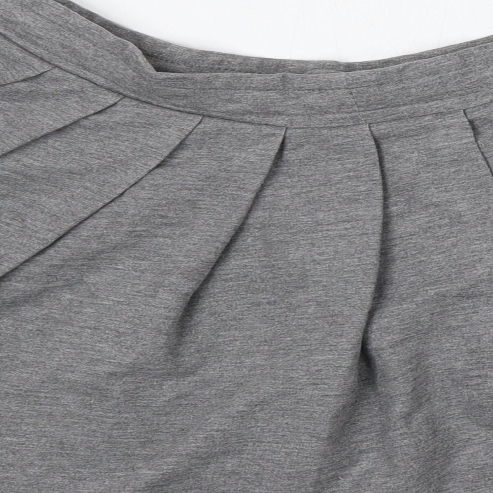 COLLUSION Womens Grey Cotton Skater Skirt Size 10