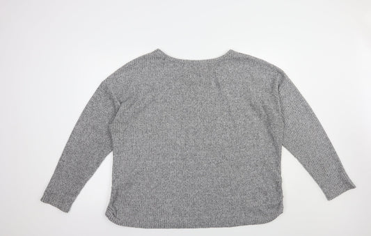 Womens UK Size XL Papaya Grey Pullover Jumper